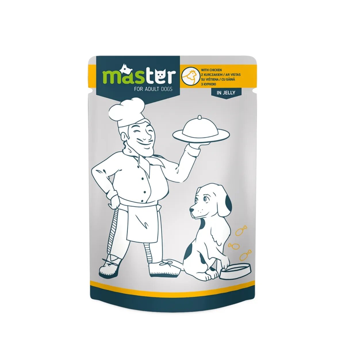 MASTER XS-S Pui plic hrană umedă câini (în aspic) 80g