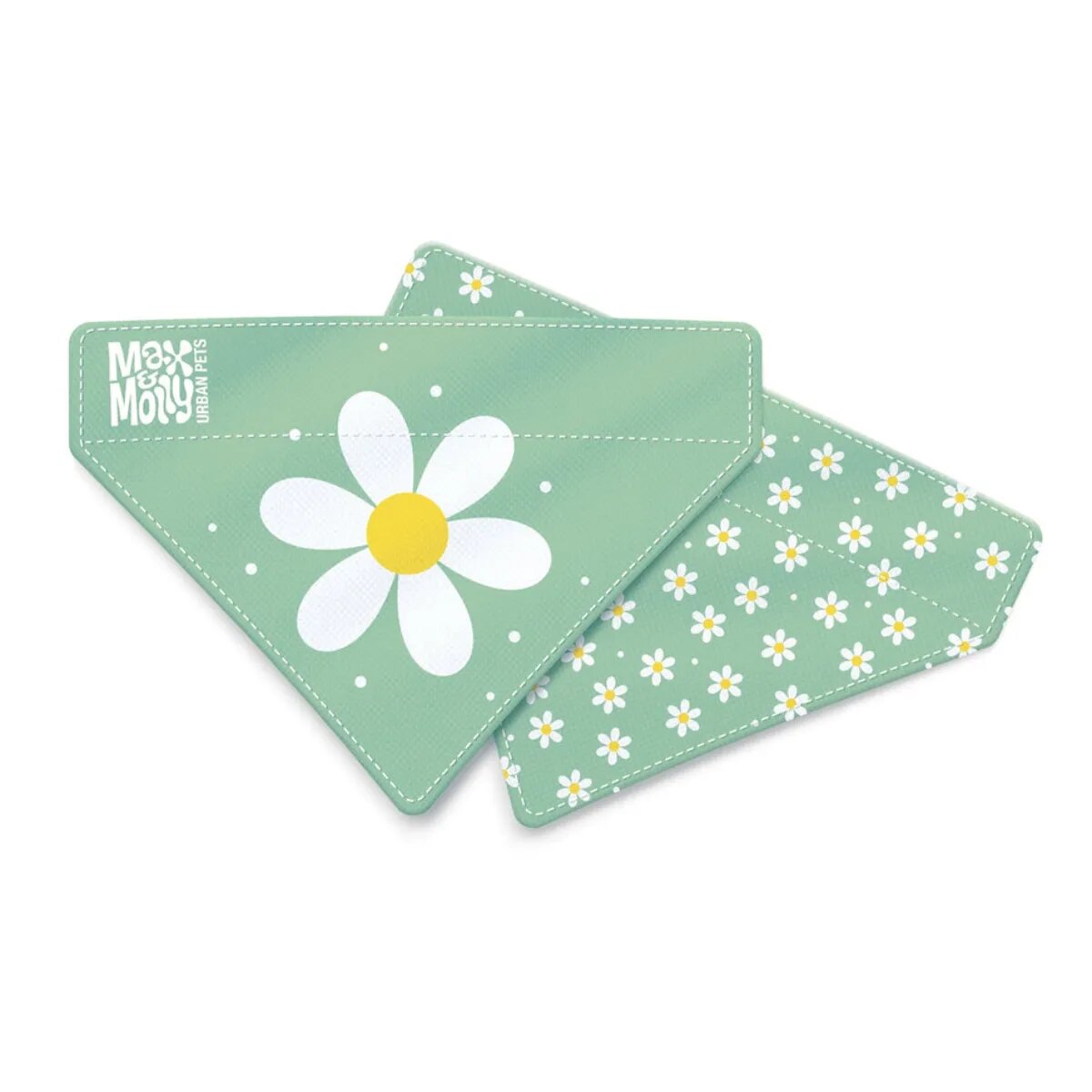 MAX & MOLLY Bandana Margarite accesoriu bandană câini poliester verde M-L(22.5 x 17 x 4.5cm)