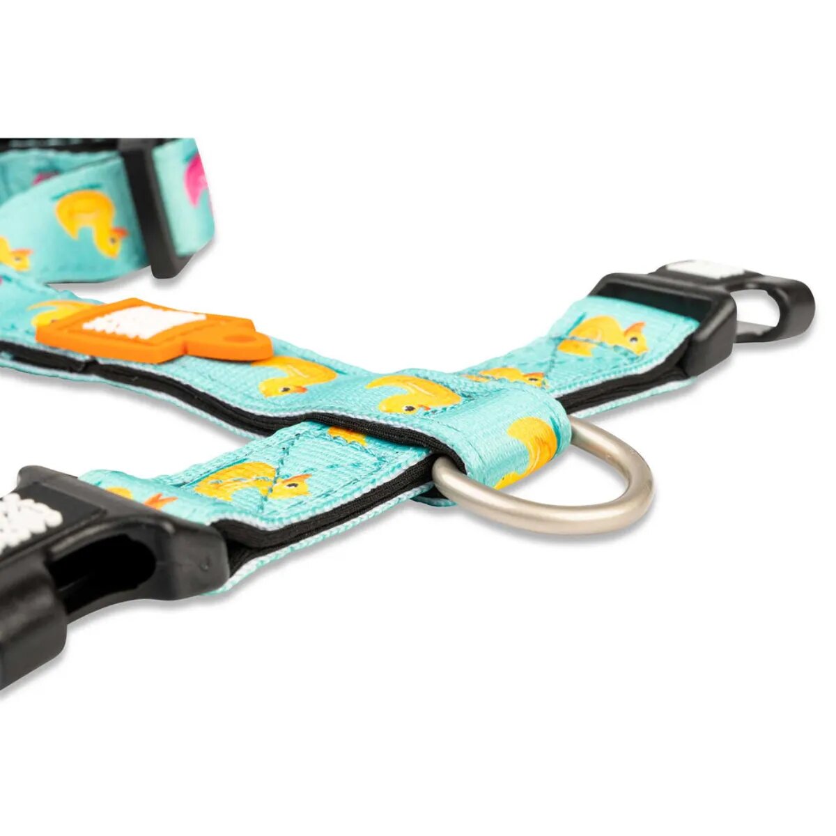 MAX & MOLLY Ducklings ham prindere dublă(piept&spate) câini poliester albastru cataramă trident S(43-53 x 1.5cm)