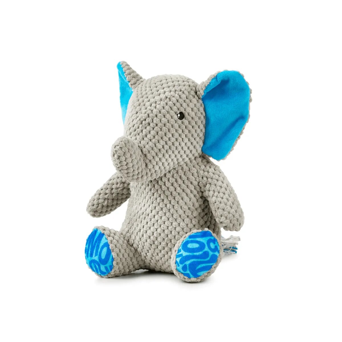 MAX & MOLLY Huggles Elefant Susi jucărie de aport câini activități fizice cu sunet poliester albastru și gri 28x23cm 1buc
