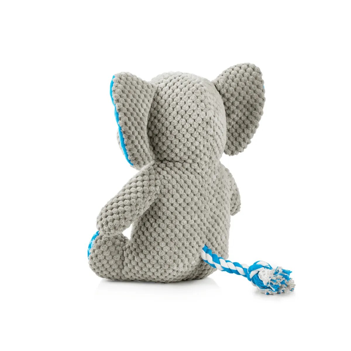 MAX & MOLLY Huggles Elefant Susi jucărie de aport câini activități fizice cu sunet poliester albastru și gri 28x23cm 1buc