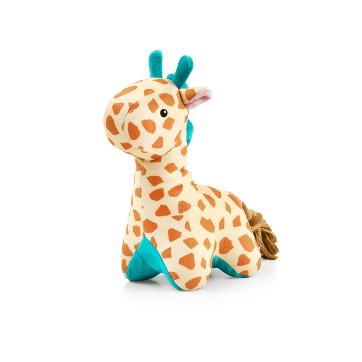 MAX & MOLLY Huggles Girafa Jerry jucărie de aport câini activități fizice poliester maro și albastru 26x23cm 1buc