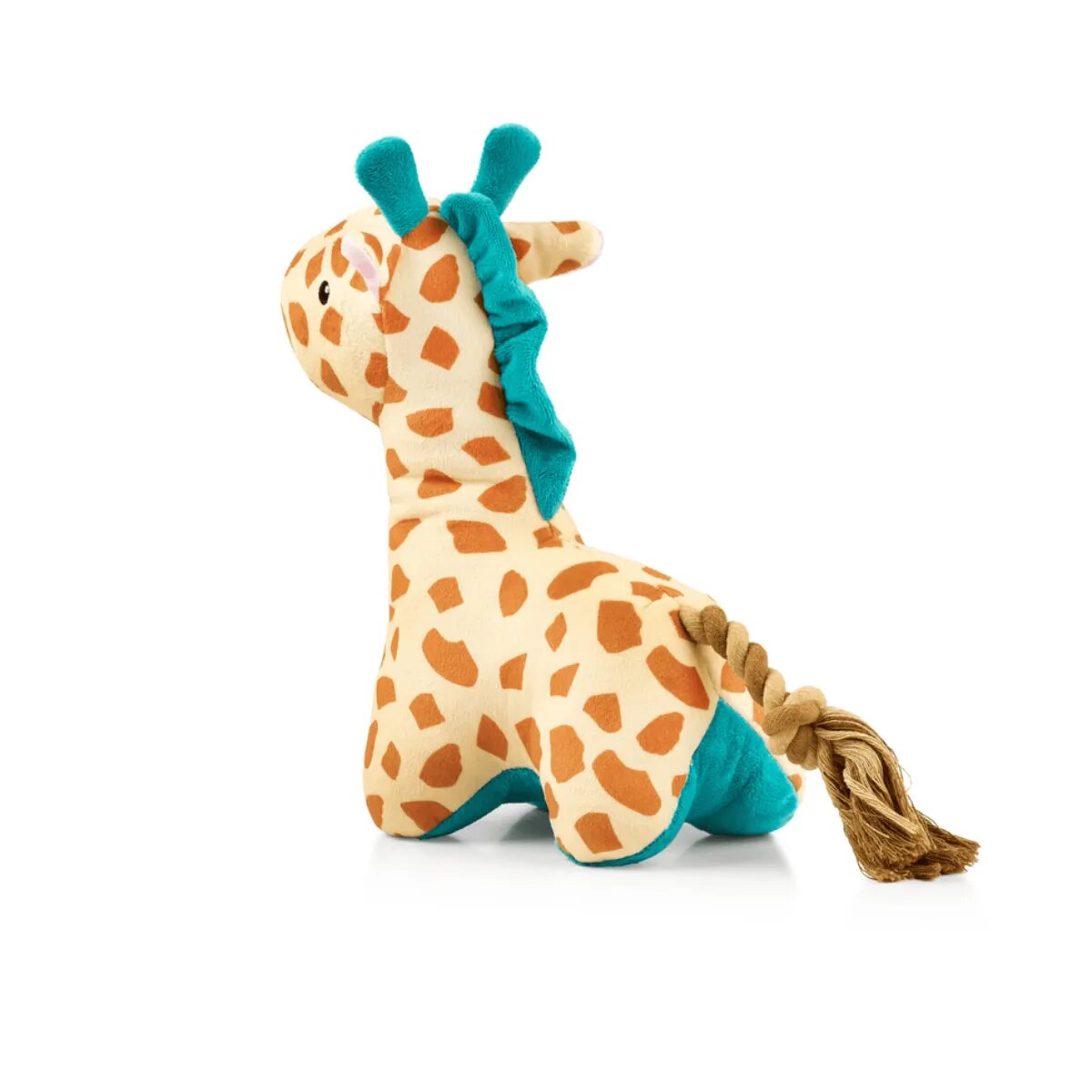 MAX & MOLLY Huggles Girafa Jerry jucărie de aport câini activități fizice poliester maro și albastru 26x23cm 1buc