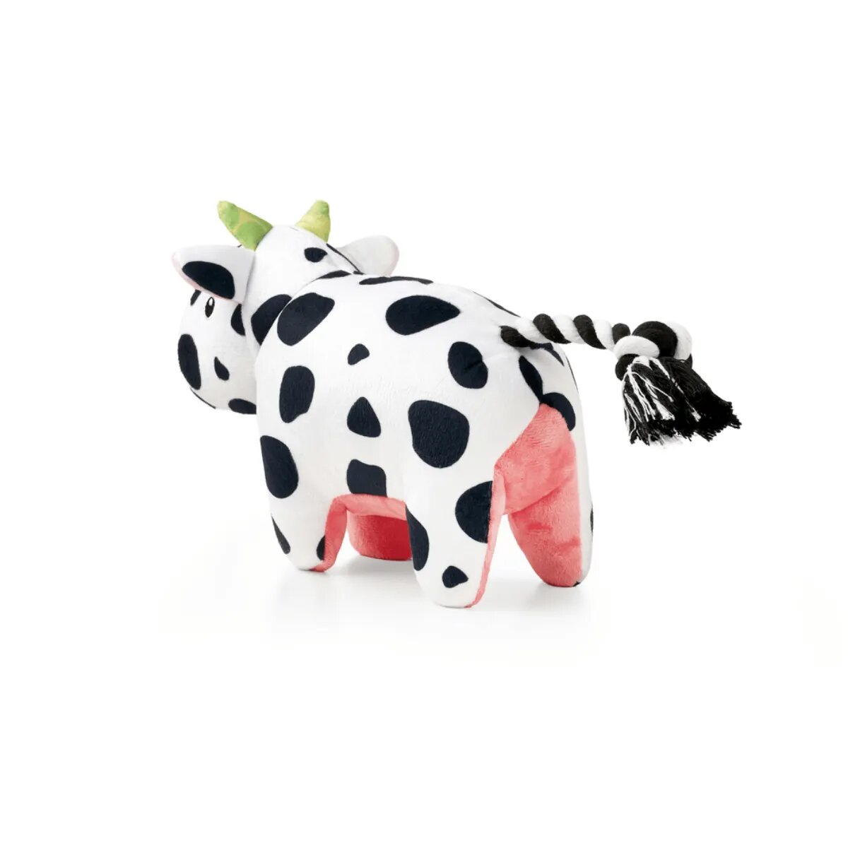 MAX & MOLLY Huggles Vacuta Claire jucărie de aport câini activități fizice cu sunet poliester alb și negru 26x19cm 1buc