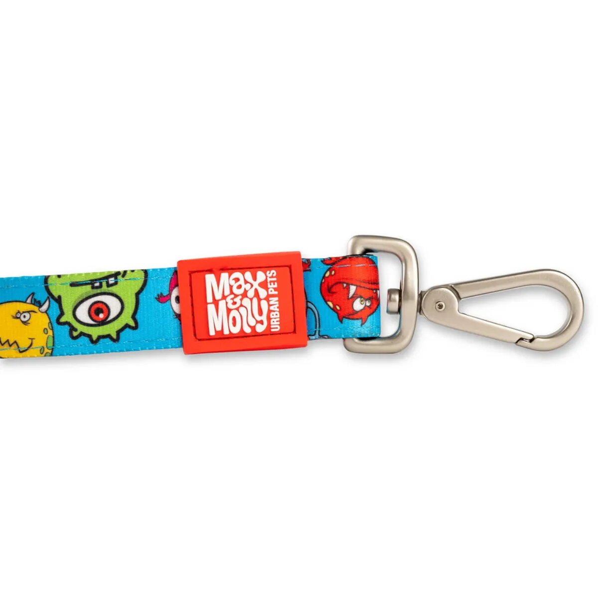 MAX & MOLLY Little Monsters lesă câini poliester albastru M(1.2m x 2cm)
