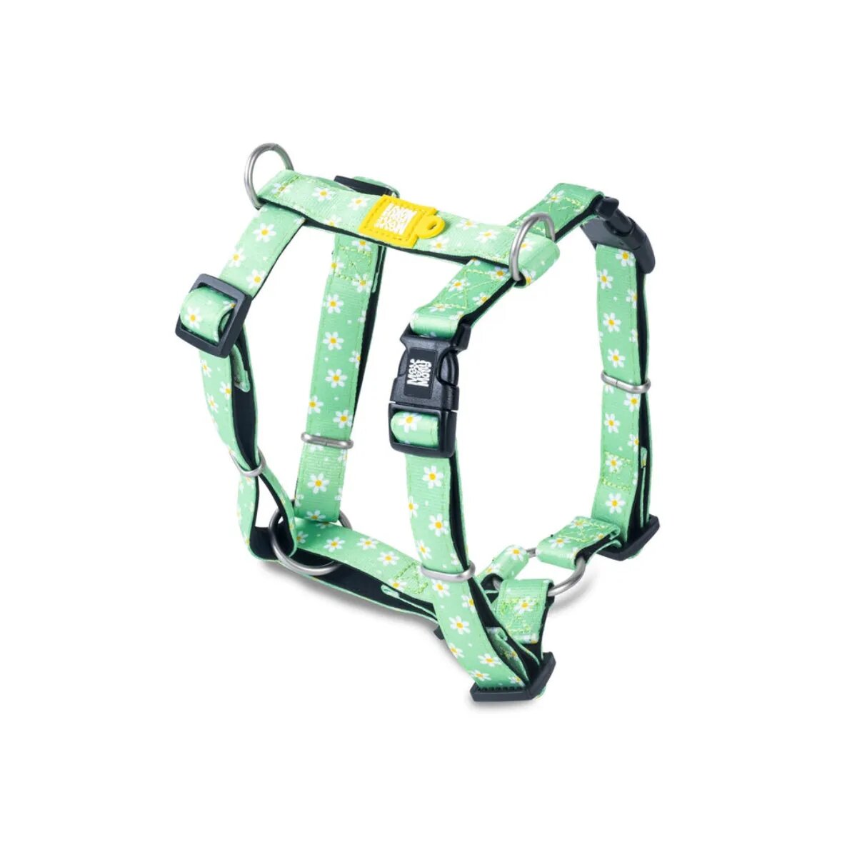 MAX & MOLLY Margarite ham prindere dublă(piept&spate) câini poliester verde cataramă trident M(59-72 x 2cm)
