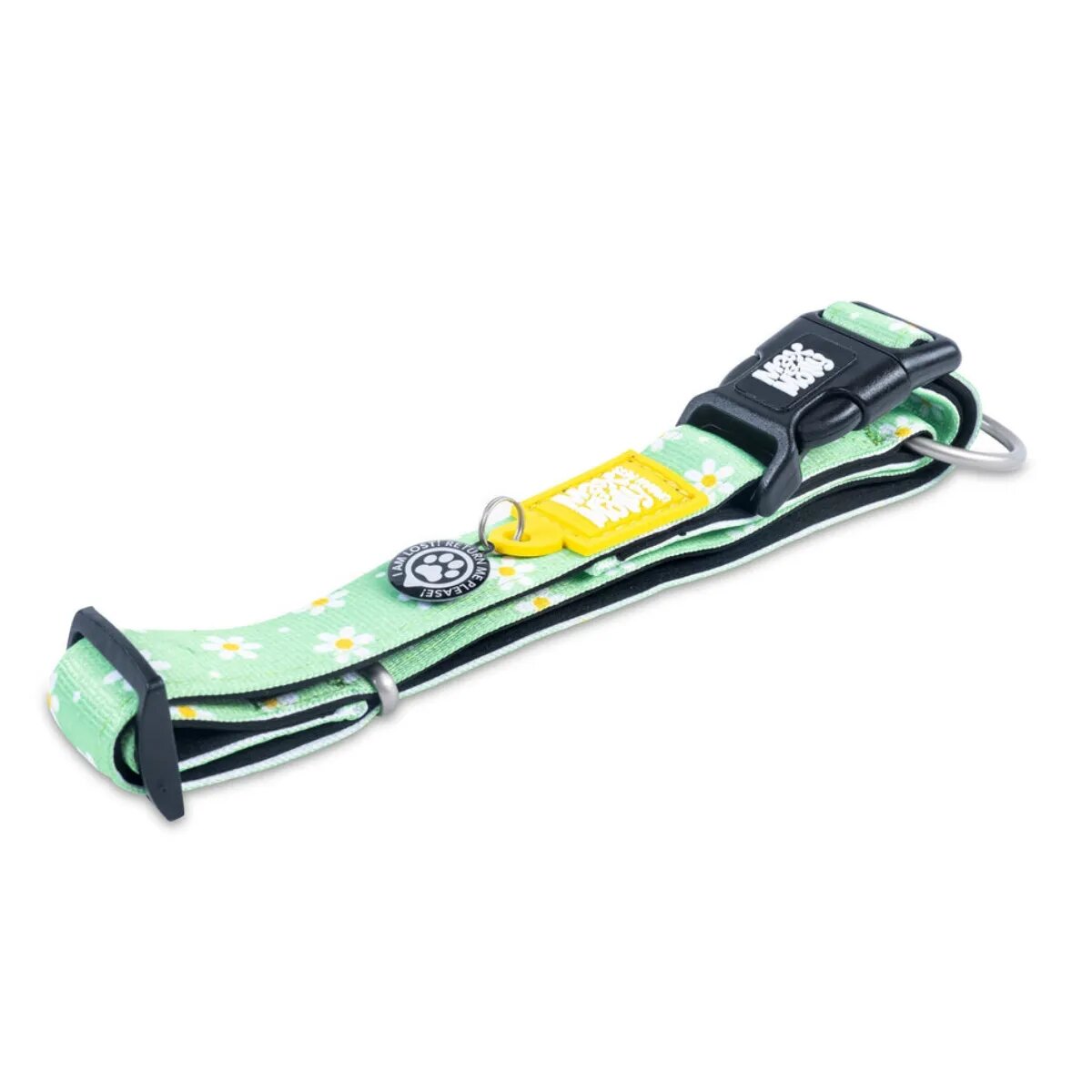 MAX & MOLLY Smart ID Margarite zgardă câini ajustabilă poliester verde cataramă trident S(28-45 x 1.5cm)