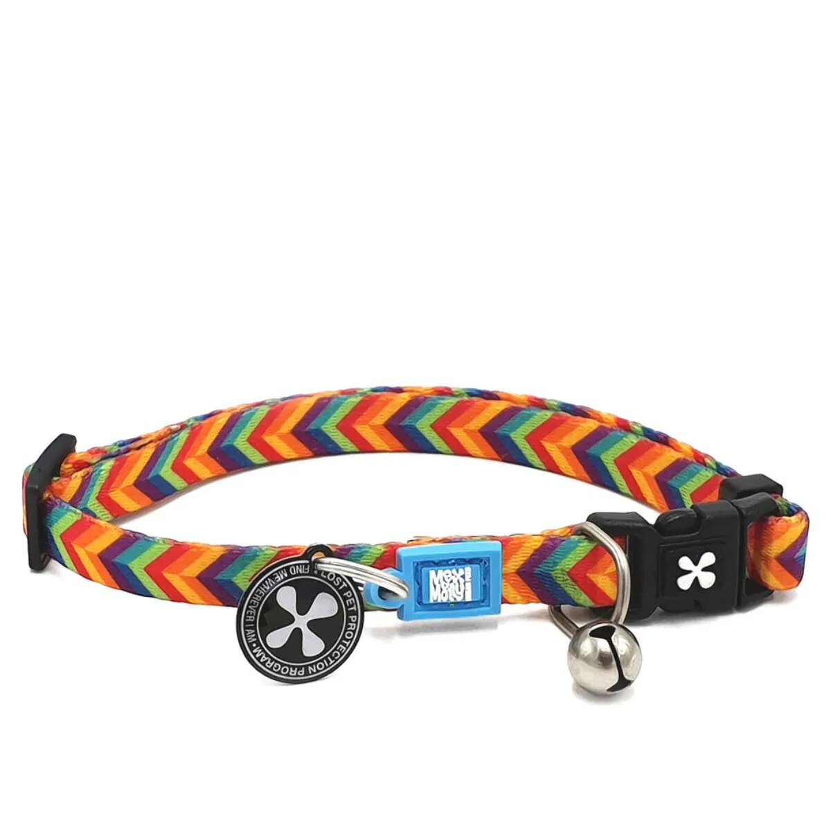 MAX & MOLLY Smart ID Summertime zgardă pisici ajustabilă poliester portocaliu cataramă trident 22-35 x 1cm