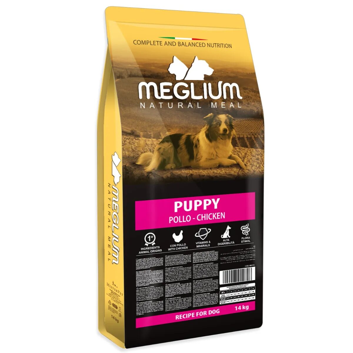 Meglium Puppy S-XL Pui hrană uscată câini junior 14kg