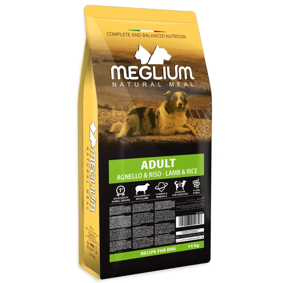Meglium Sensible S-XL Miel și Orez hrană uscată câini sistem digestiv 14kg