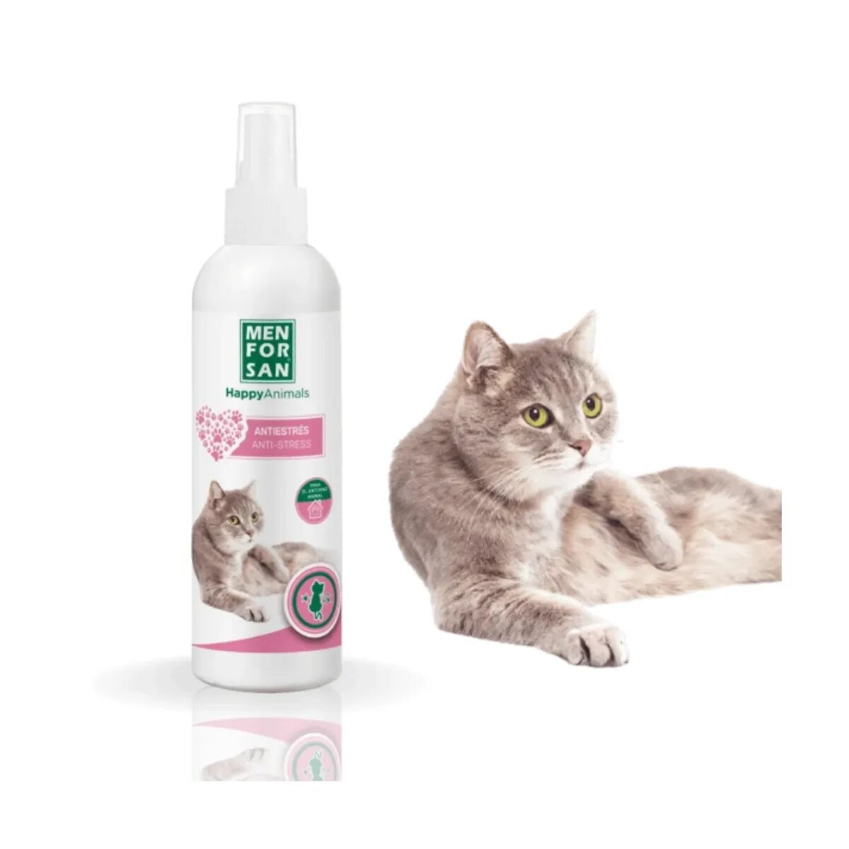 Menforsan Anti- Stress Cat Ambiental supliment sistem nervos & calmante pisici spray Anti- Stress Cat Ambiental supliment sistem nervos & calmante pisici flacon 125ml spray