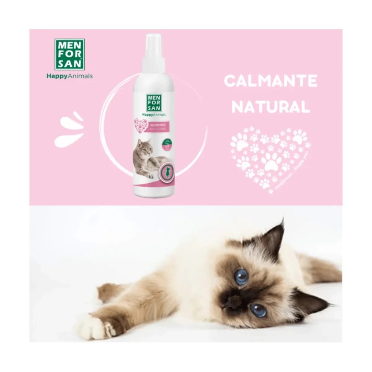 Menforsan Anti- Stress Cat Ambiental supliment sistem nervos & calmante pisici spray Anti- Stress Cat Ambiental supliment sistem nervos & calmante pisici flacon 125ml spray