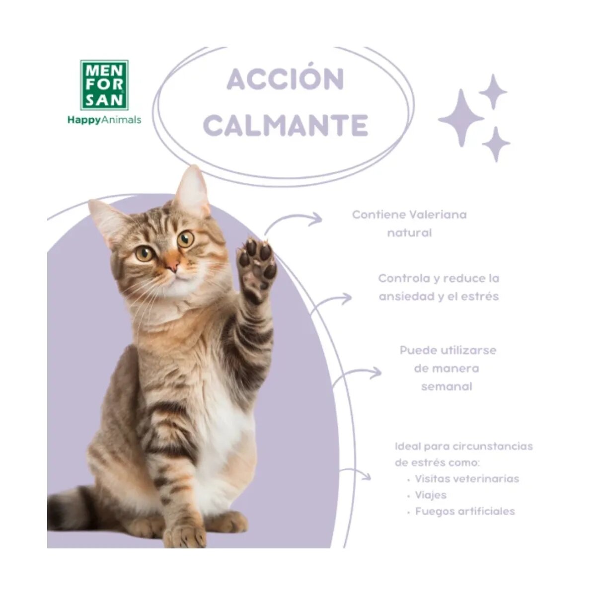 Menforsan Calming Spot-on supliment sistem nervos & calmante pisici pipete Calming Spot-on supliment sistem nervos & calmante pisici blister 2buc pipete
