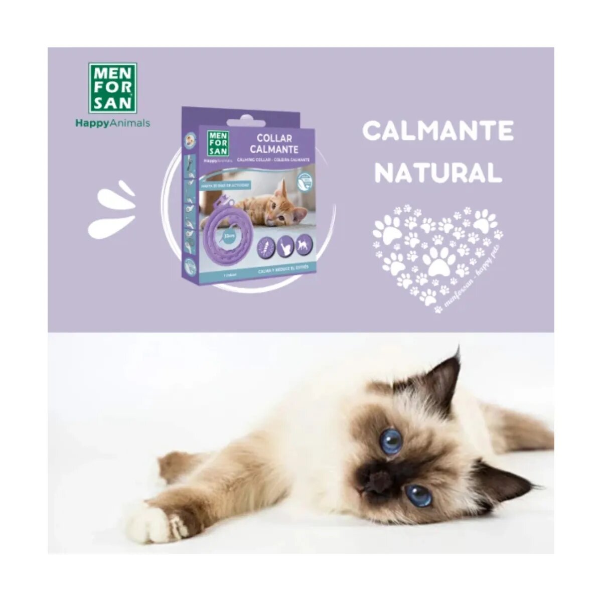 Menforsan Zgarda Calmanta 33cm supliment sistem nervos & calmante pisici zgardă Zgarda Calmanta 33cm supliment sistem nervos & calmante pisici cutie 1buc zgardă