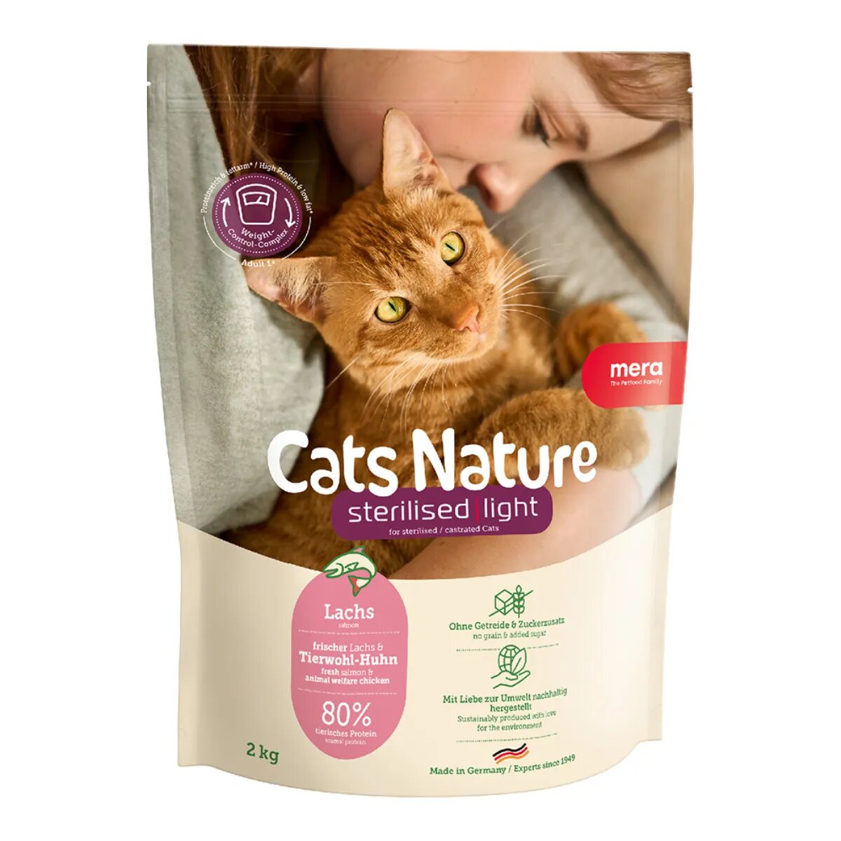 MERA Cat's Nature Miel hrană uscată fără cereale pisici 400g
