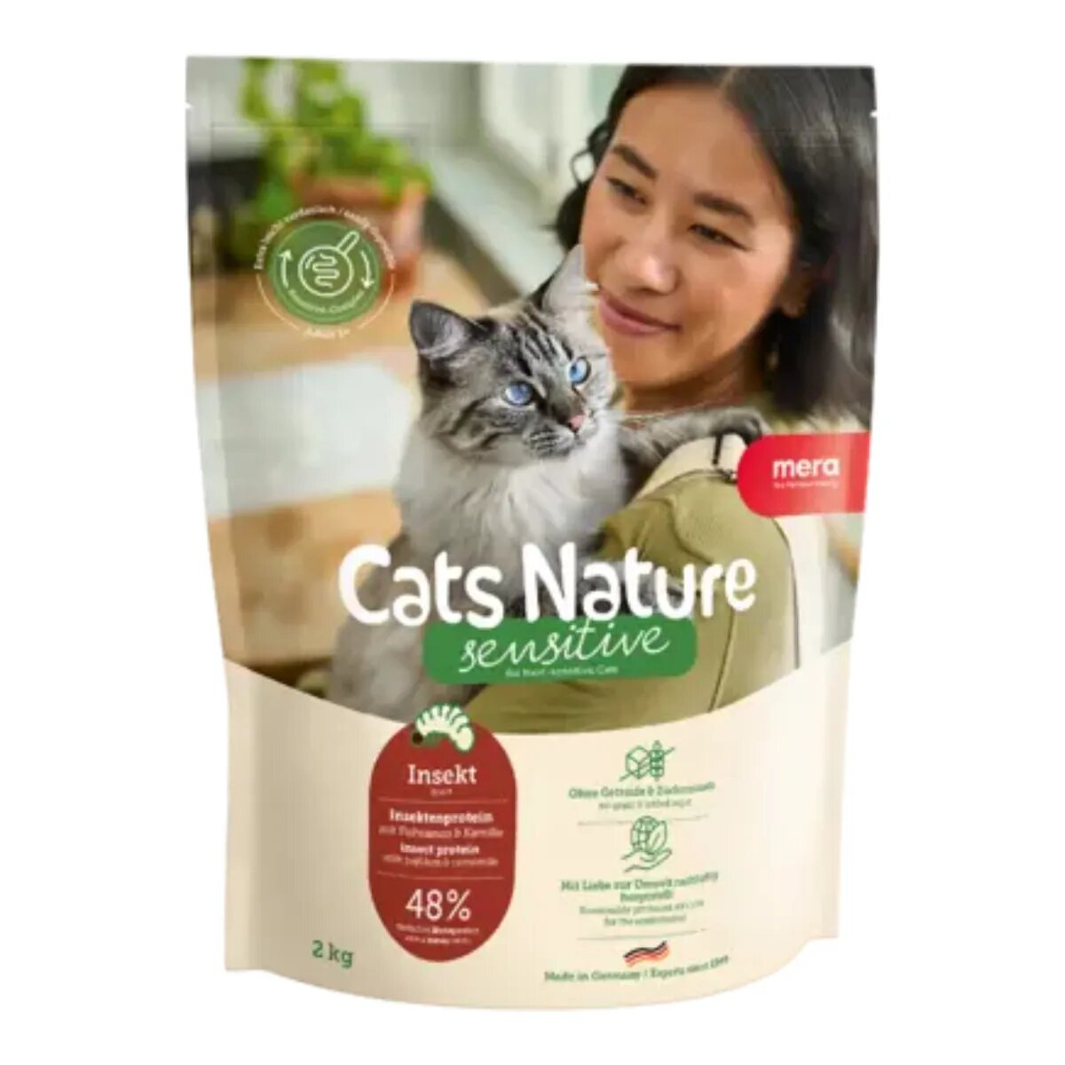 MERA Cat's Nature Sensitive Insecte hrană uscată fără cereale pisici 2kg
