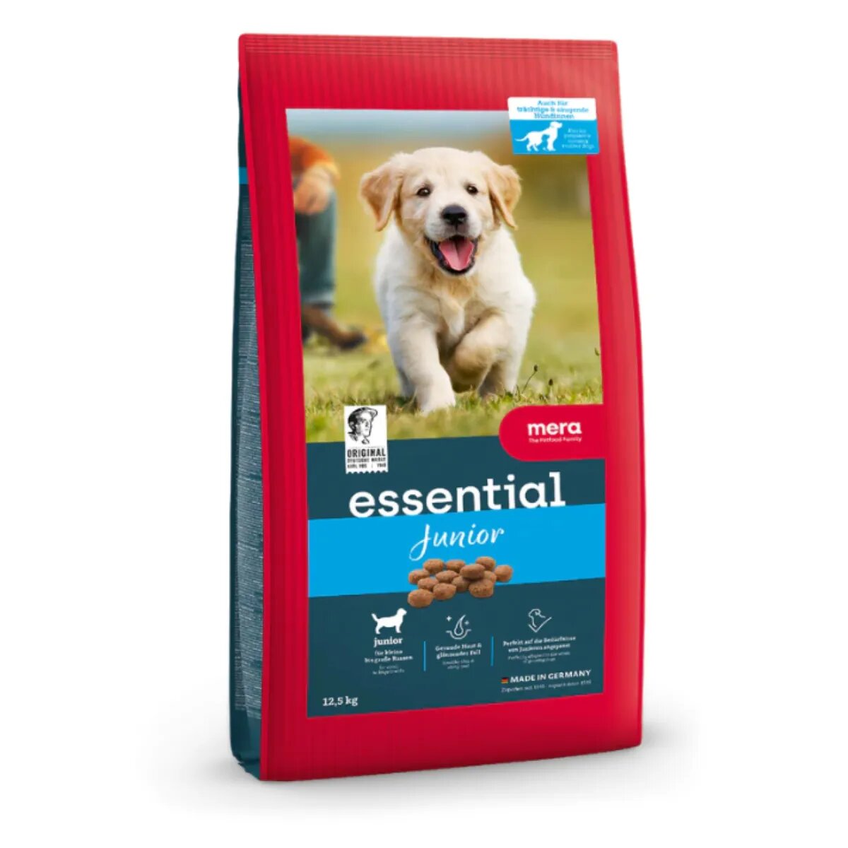 MERA Essential Junior XS-XL Pui hrană uscată câini junior piele & blană 12.5kg