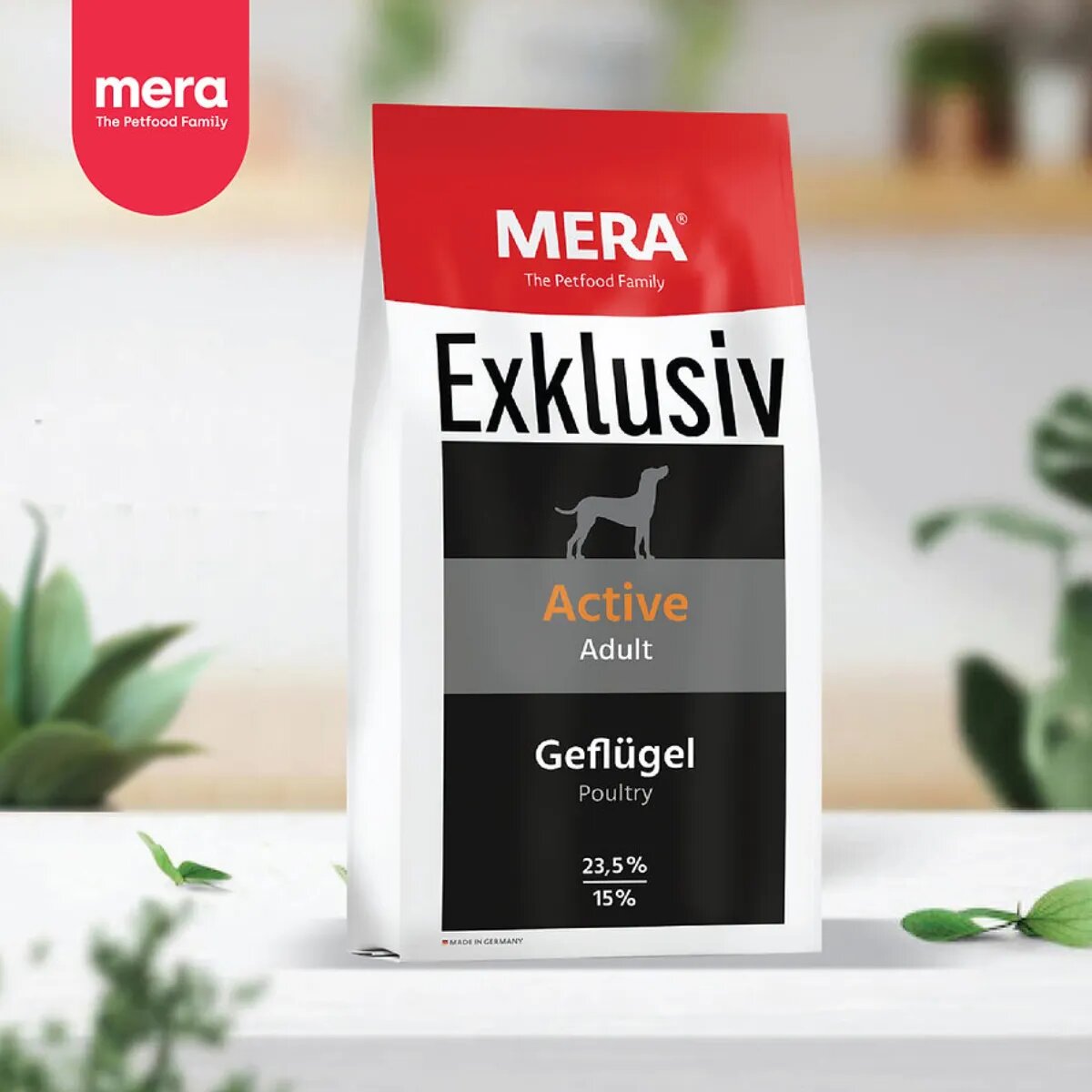 MERA Exklusiv Active XS-XL Pasăre hrană uscată câini activitate intensă 15kg