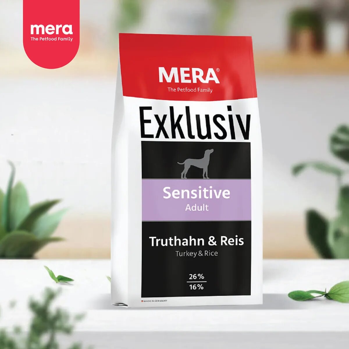MERA Exklusiv Sensitive XS-XL Curcan și Orez hrană uscată câini 15kg