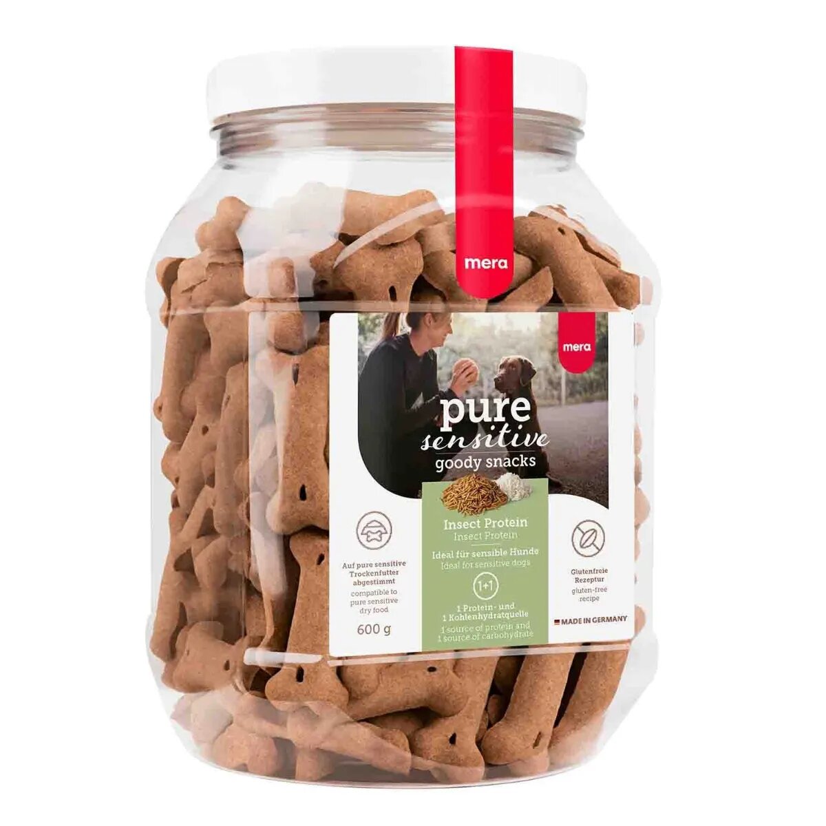 MERA Goody Snacks XS-XL Insecte și Orez recompense câini 600g