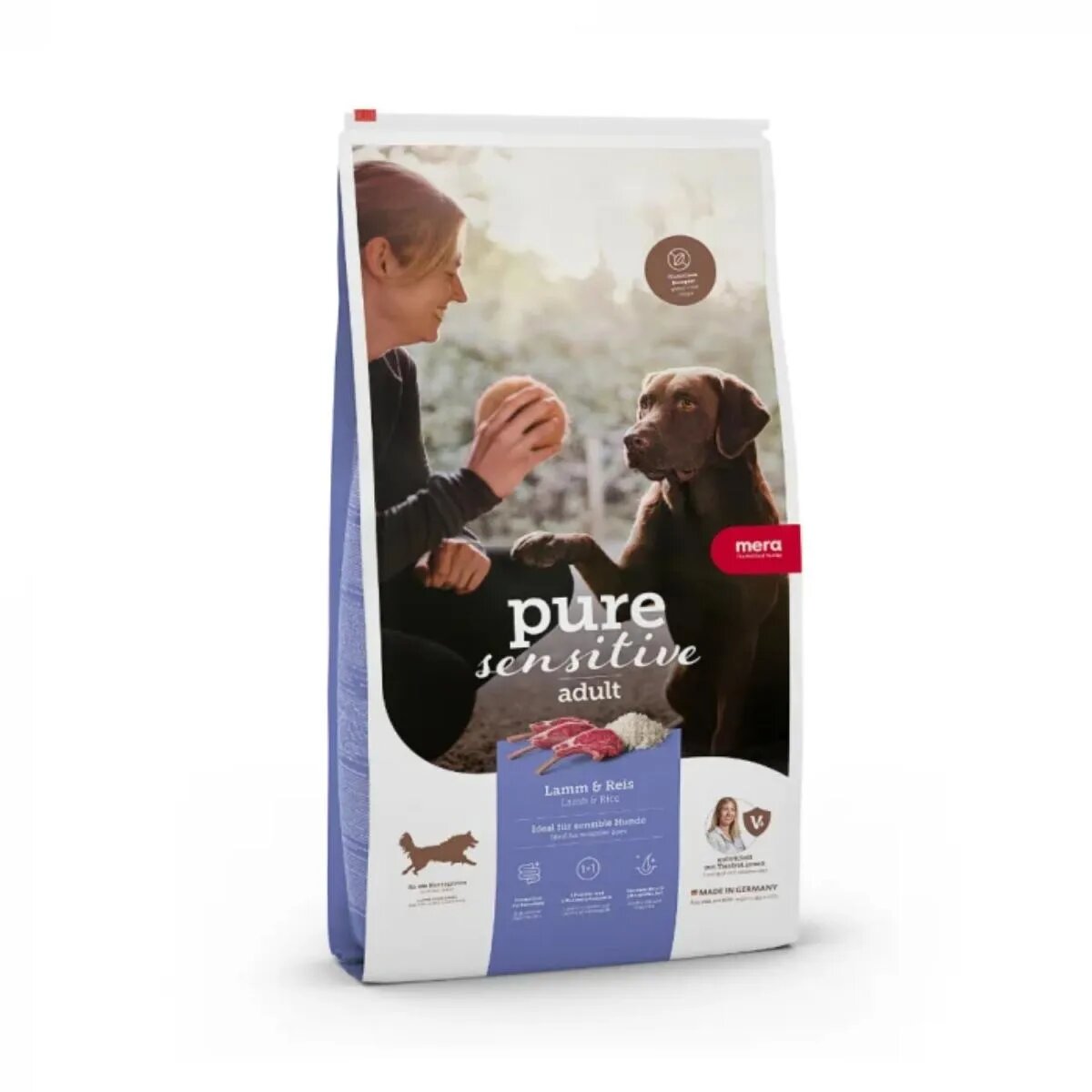 MERA Pure Sensitive M-XL Miel și Orez hrană uscată câini alergii 12.5kg