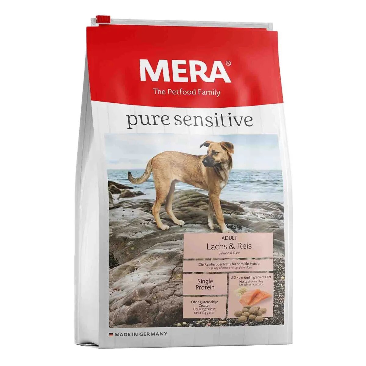 MERA Pure Sensitive XS-XL Somon și Orez hrană uscată câini 4kg