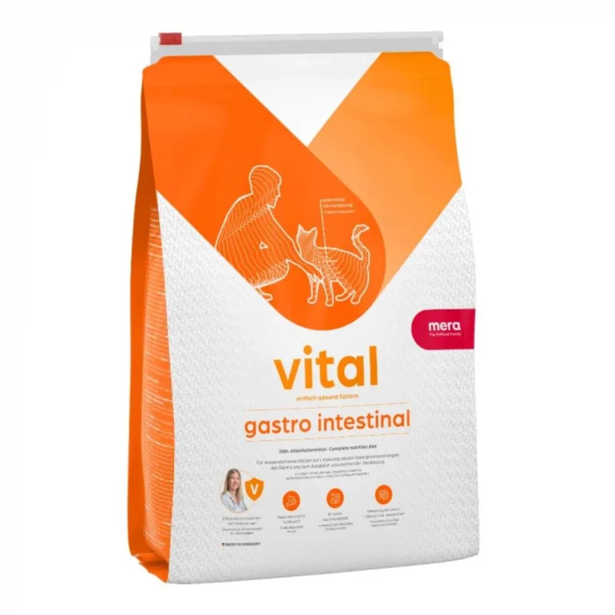 MERA Vital Gastro Intestinal Pui dietă veterinară hrană uscată fără cereale pisici sistem digestiv 3kg