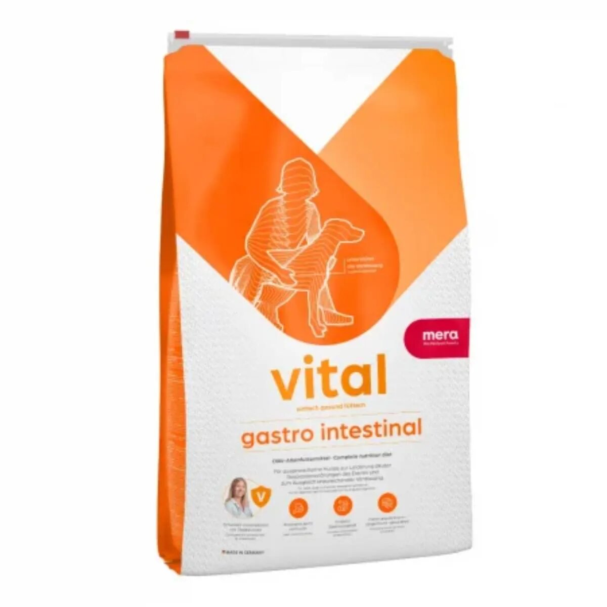 MERA Vital Gastro Intestinal XS-XL Pui dietă veterinară hrană uscată câini sistem digestiv 3kg