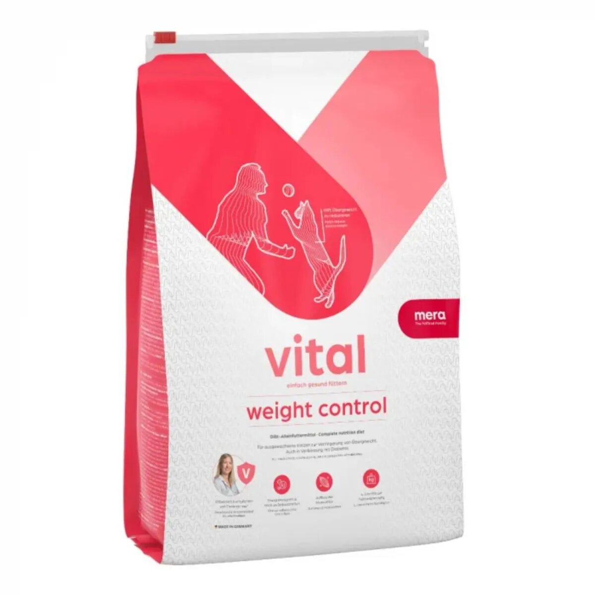 MERA Vital Weight Control Pasăre dietă veterinară hrană uscată pisici obezitate 3kg