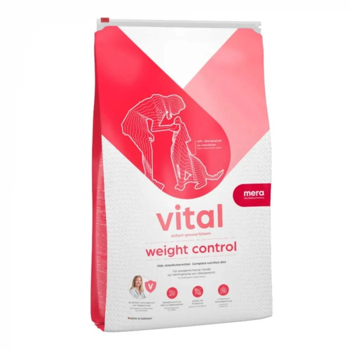 MERA Vital Weight Control XS-XL Pasăre dietă veterinară hrană uscată câini obezitate 3kg