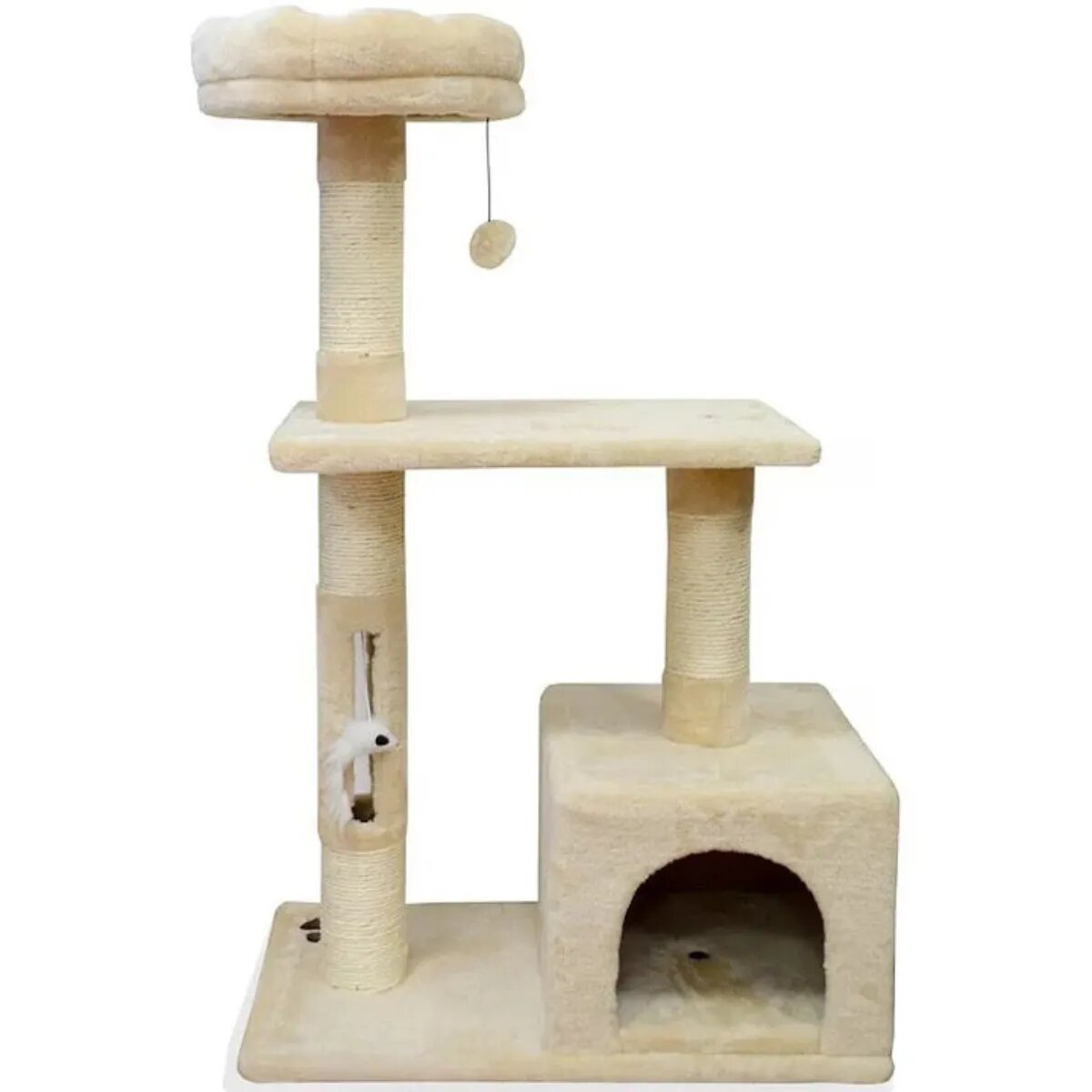 MIAU MIAU Home ansamblu de joacă pisici crem 60x33.5x96cm