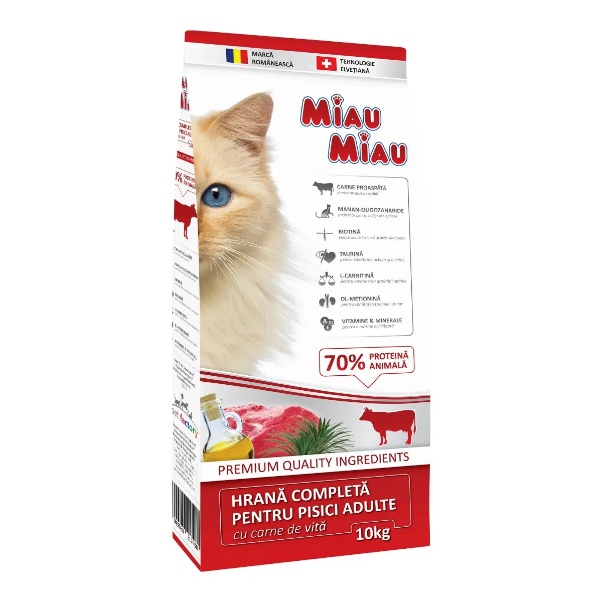 MIAU MIAU Vită hrană uscată pisici 10kg
