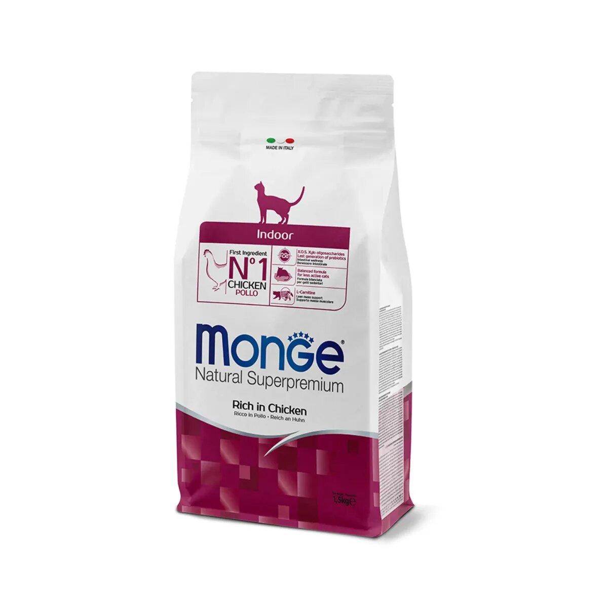 Monge Natural Superpremium Indoor Pui hrană uscată pisici 1.5kg