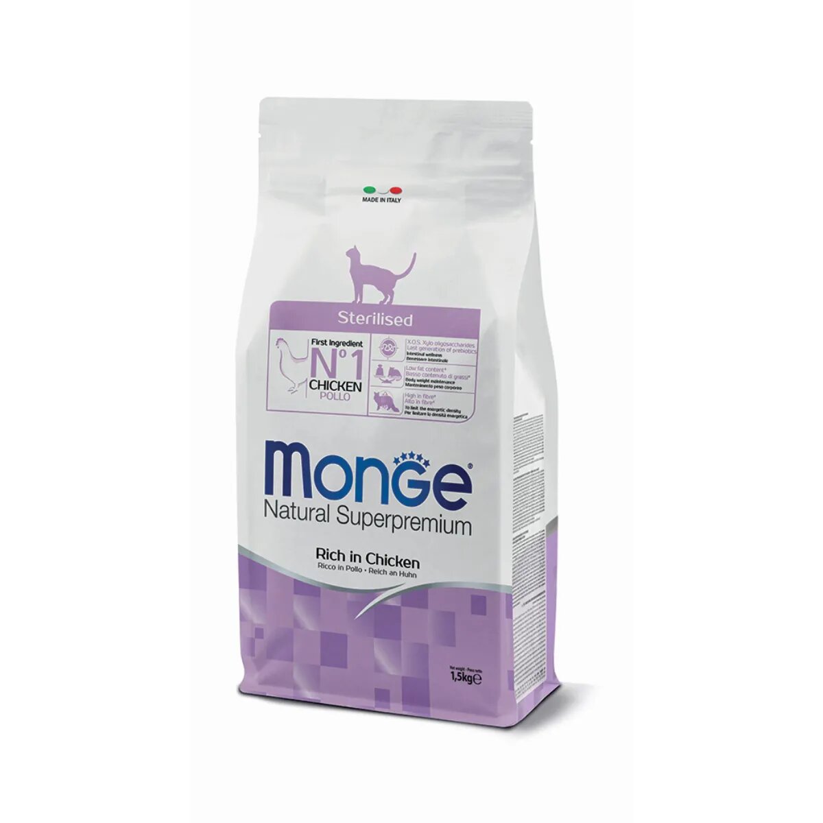 Monge Natural Superpremium Sterilised Pui hrană uscată pisici sterilizate 10kg