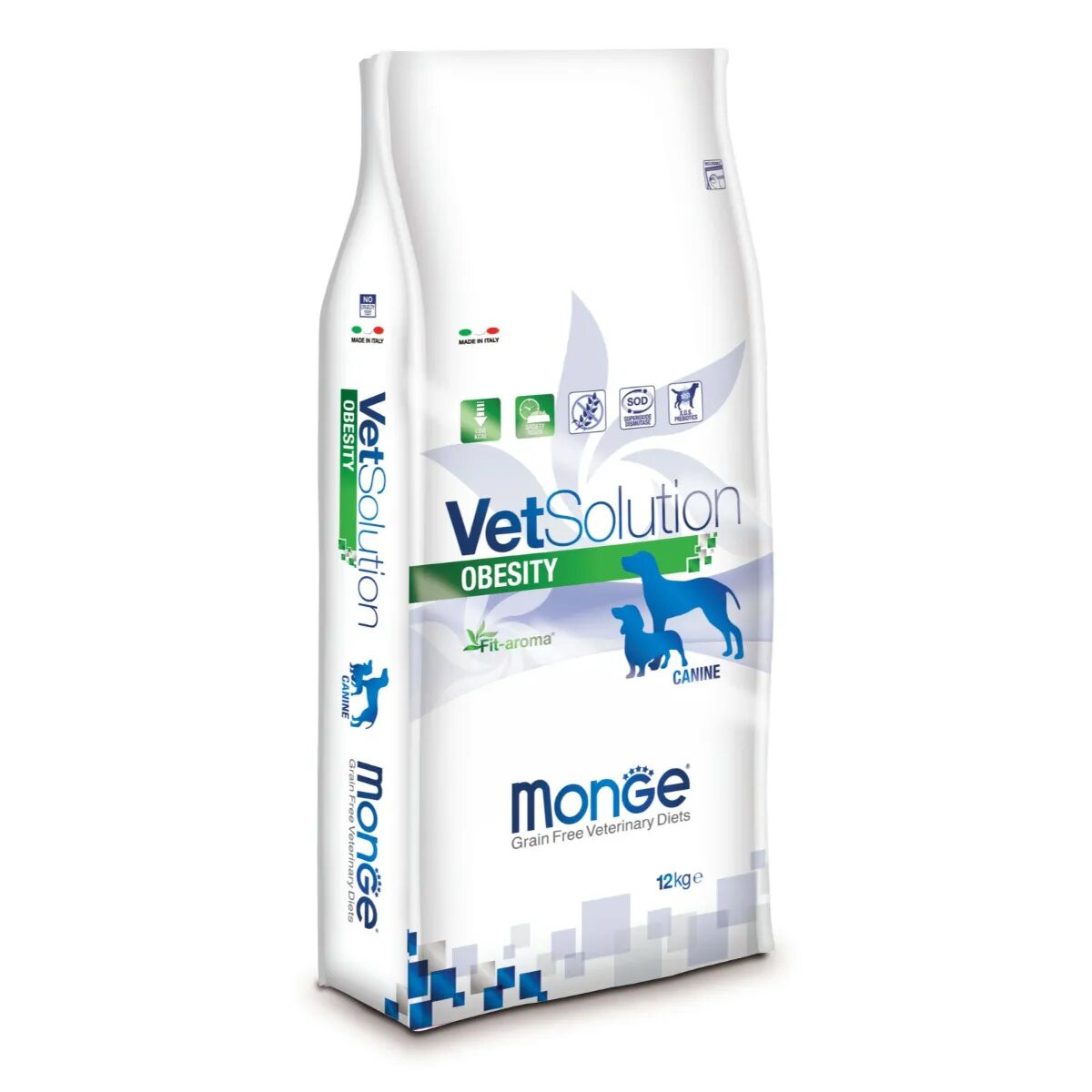 MONGE VETSOLUTION Obesity XS-XL Pui dietă veterinară hrană uscată fără cereale câini obezitate 12kg