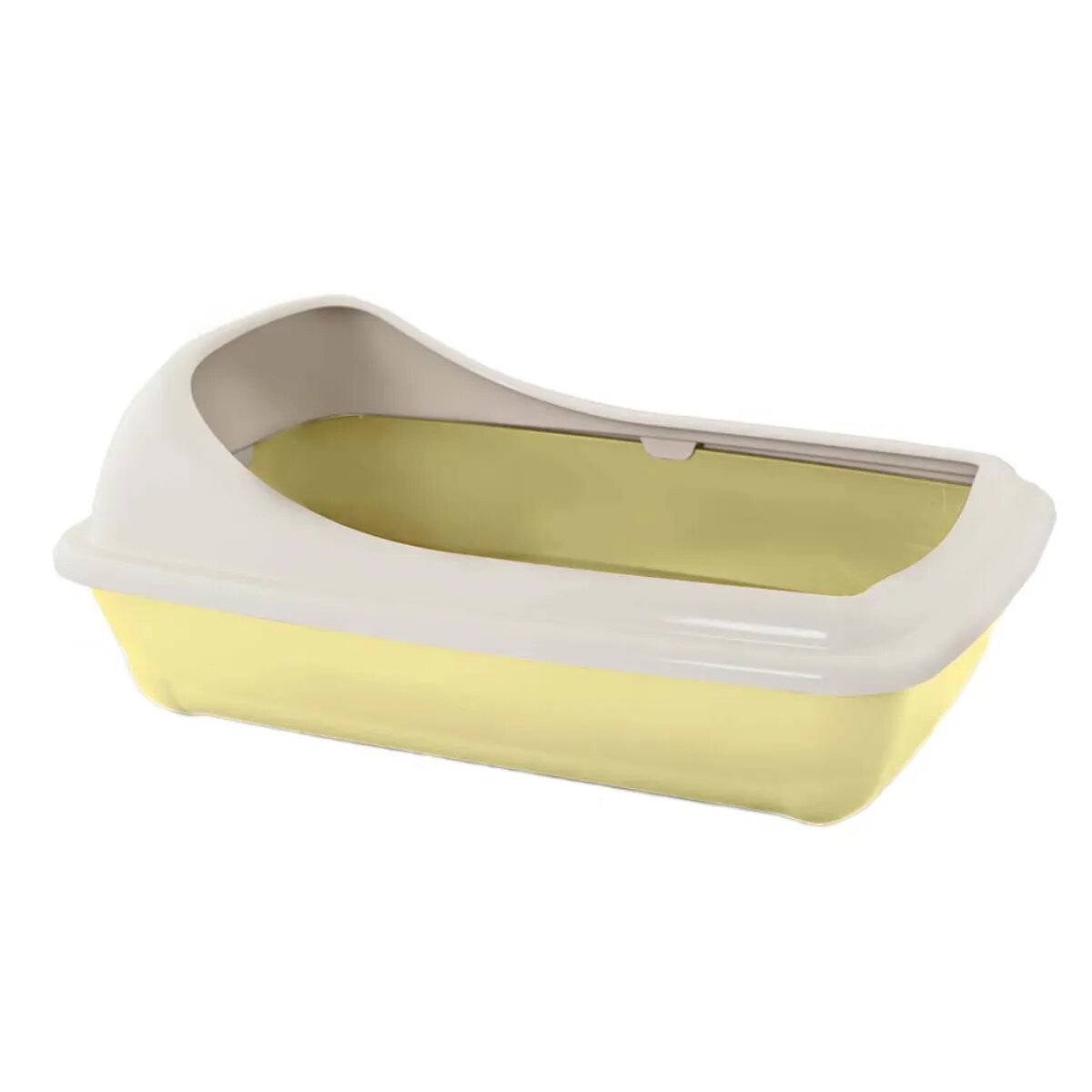 MP BERGAMO Birba Mini litieră pisici cu ramă galben 38x31x17 cm