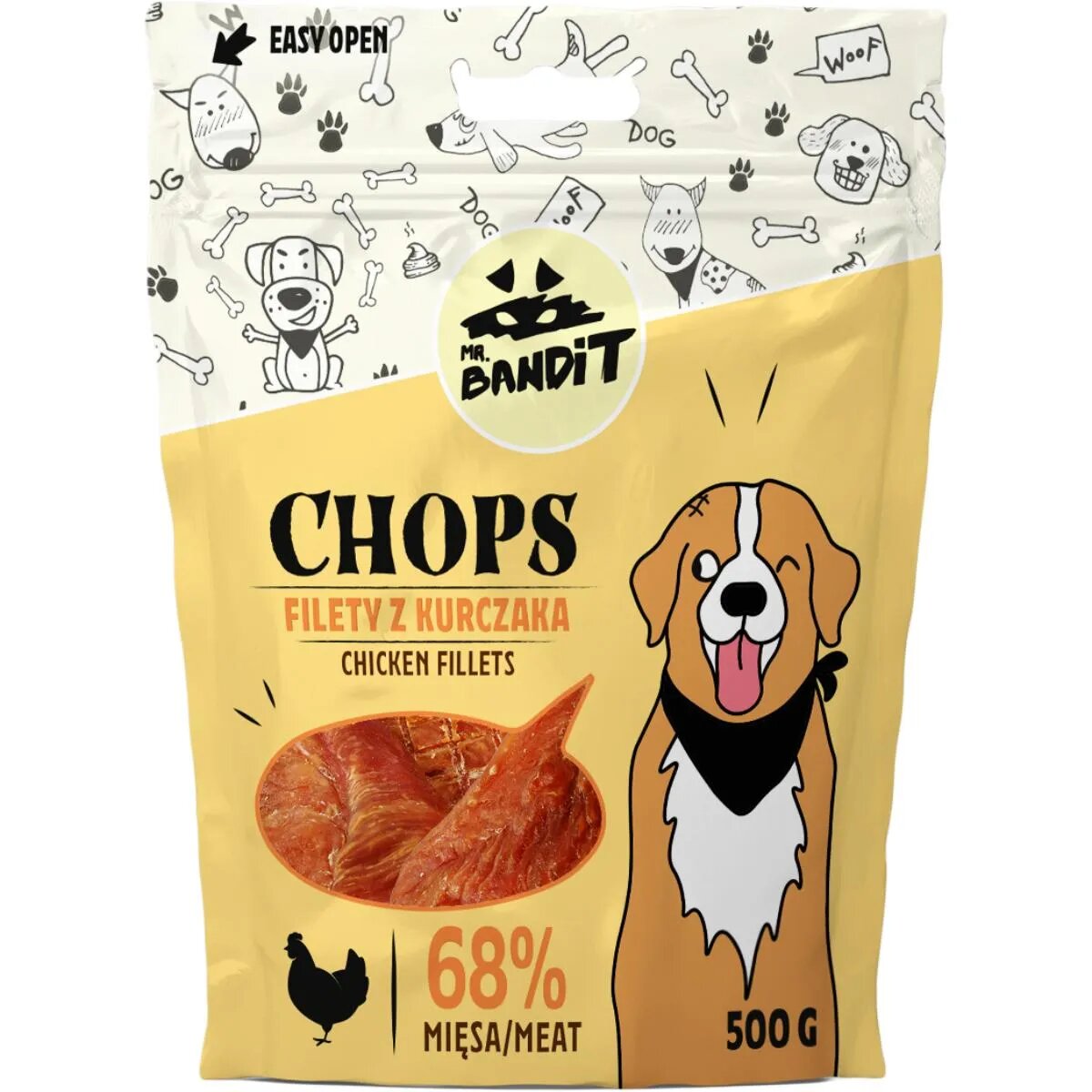 Mr Bandit Chops XS-XL Pui punguță recompense câini 500g
