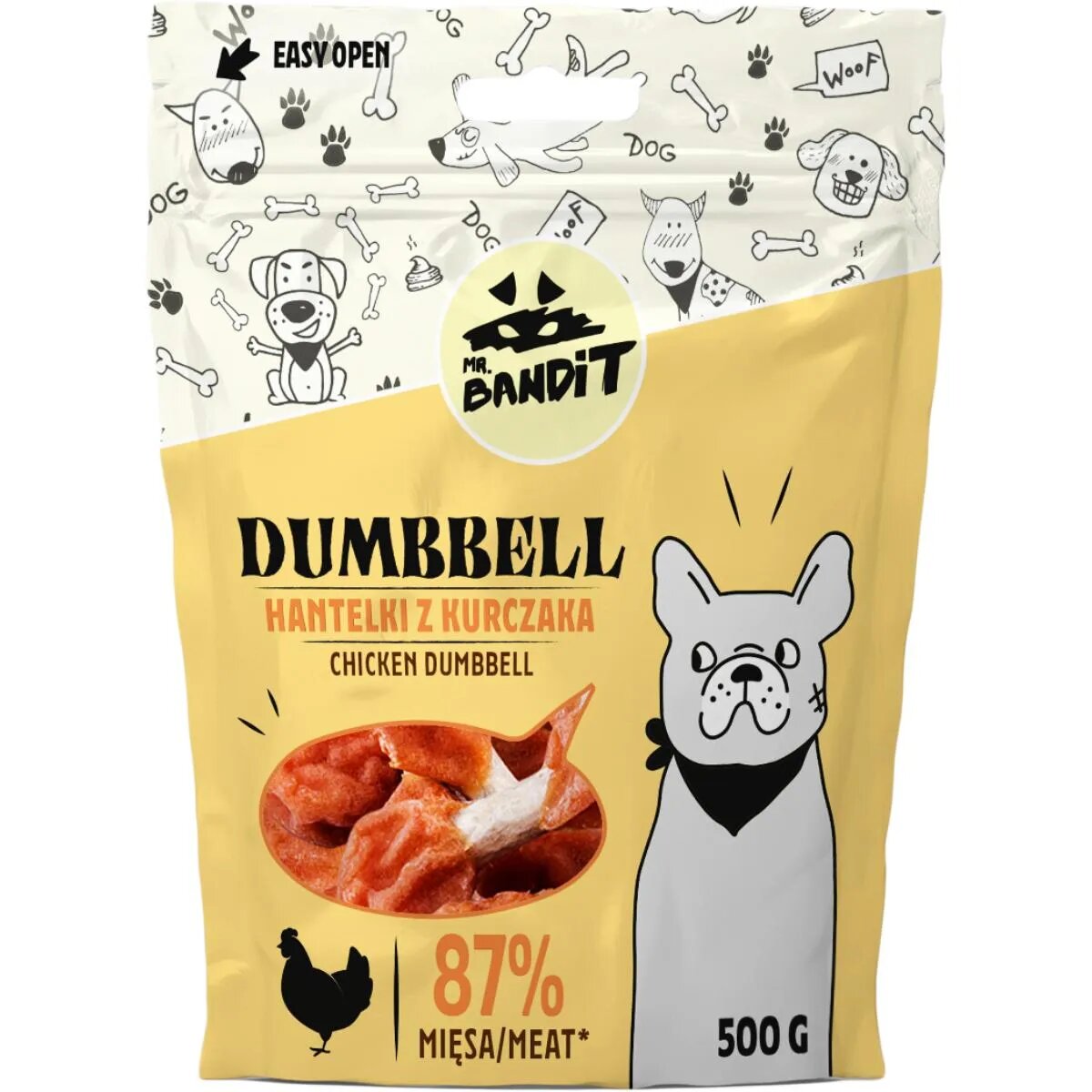 Mr Bandit Dumbbell XS-XL Pui punguță recompense câini 500g