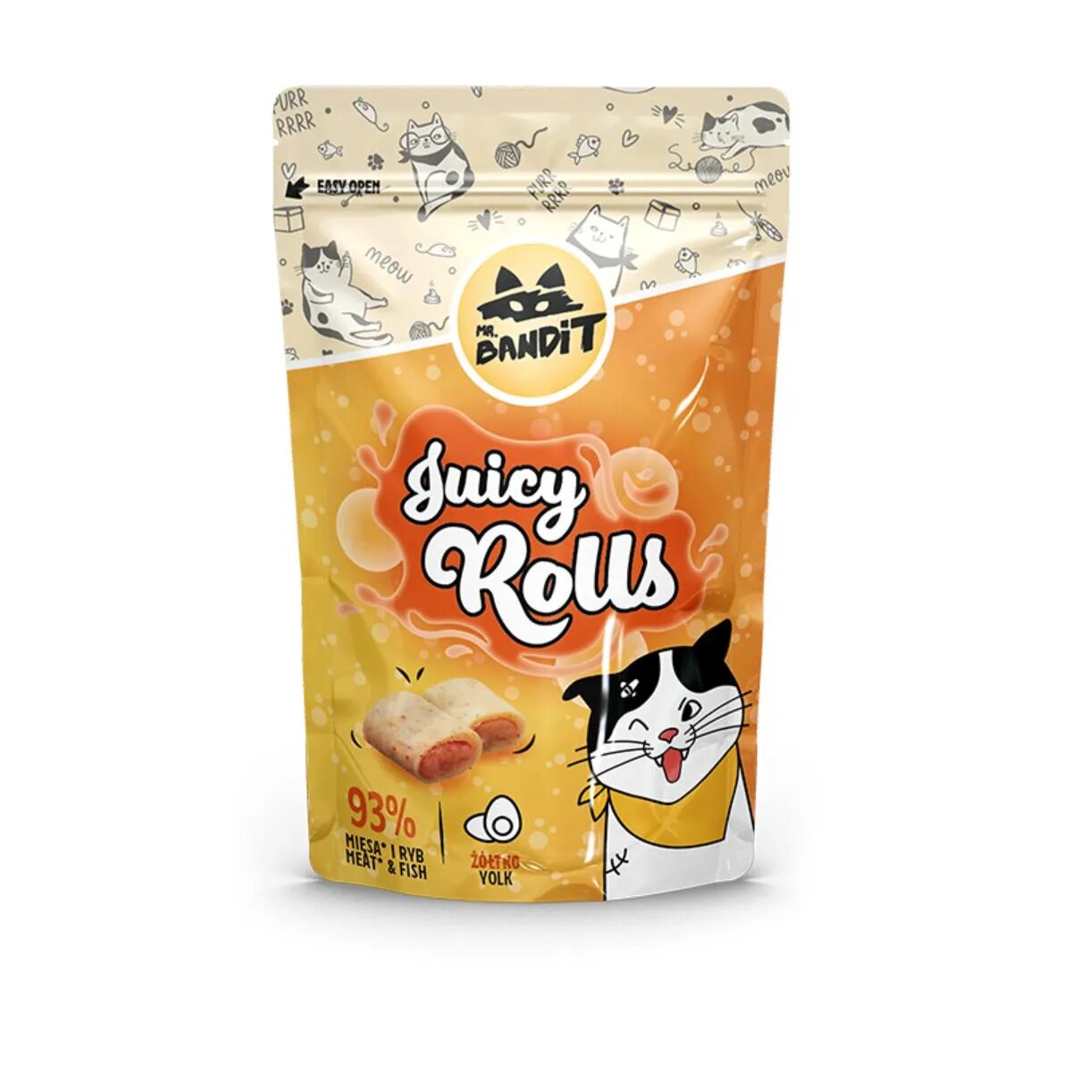 Mr Bandit Juicy Rolls Ou punguță recompense pisici 40g