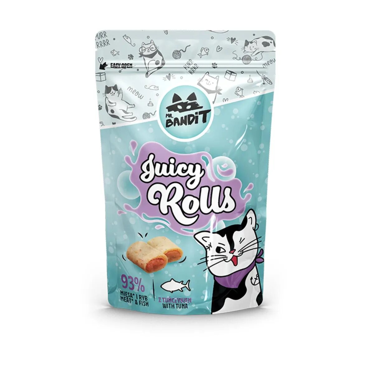 Mr Bandit Juicy Rolls Ton punguță recompense pisici 40g