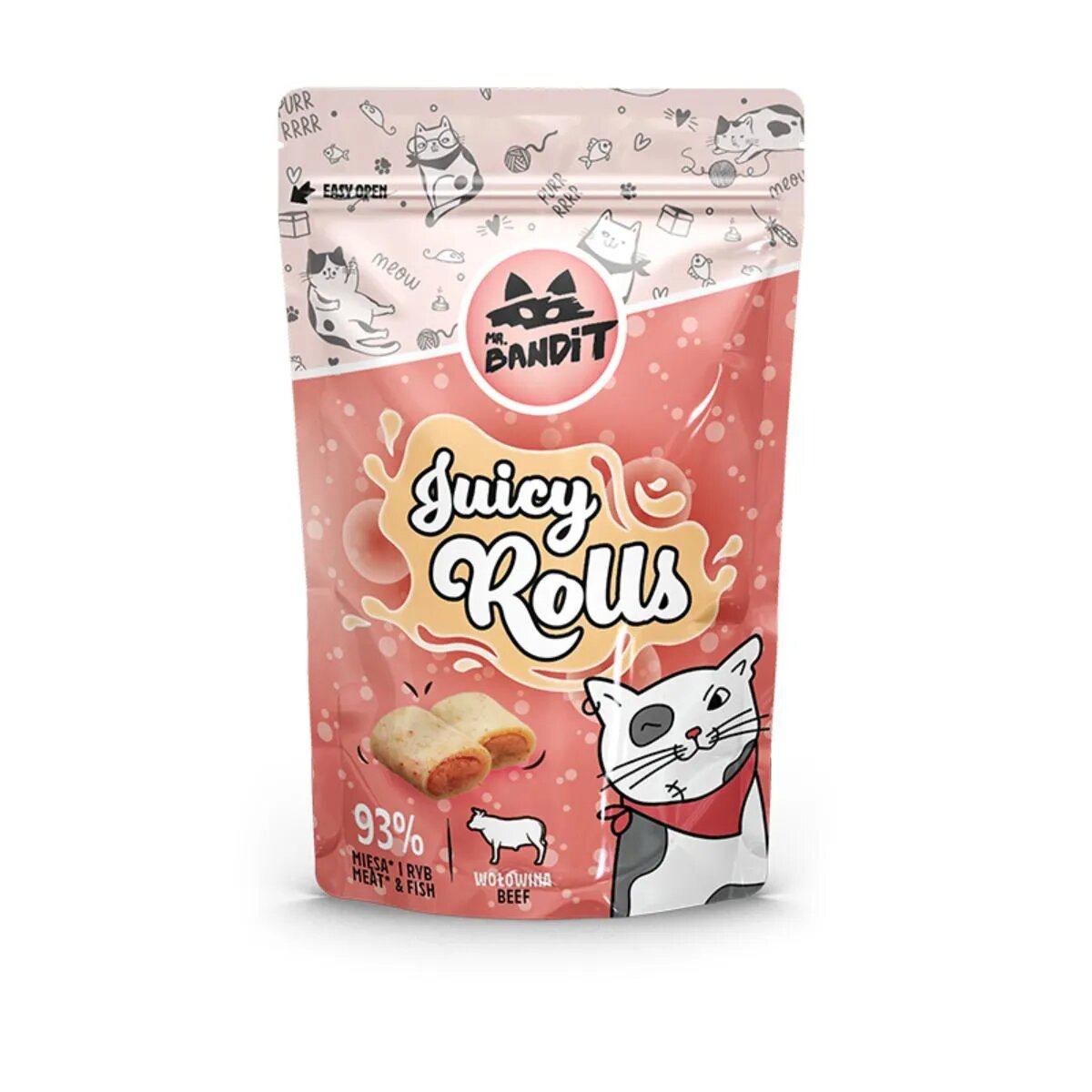 Mr Bandit Juicy Rolls Vită punguță recompense pisici 40g