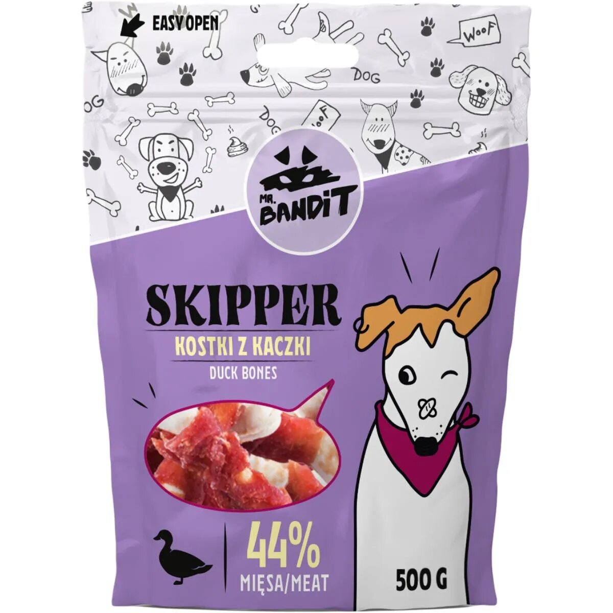 Mr Bandit Skipper XS-XL Rață punguță recompense câini 500g