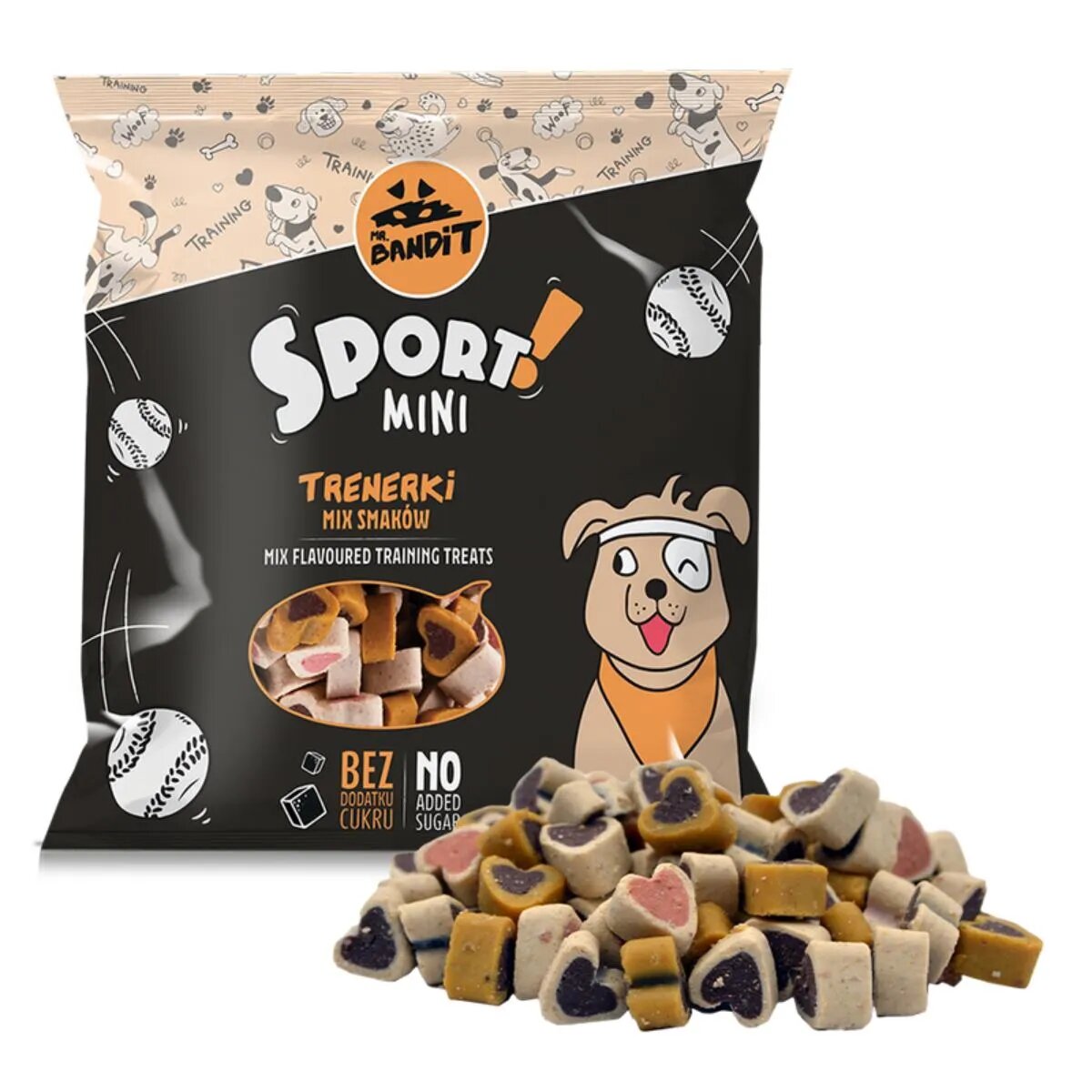 Mr Bandit Sport Mini Training Mix XS-S Carne punguță recompense câini 150g