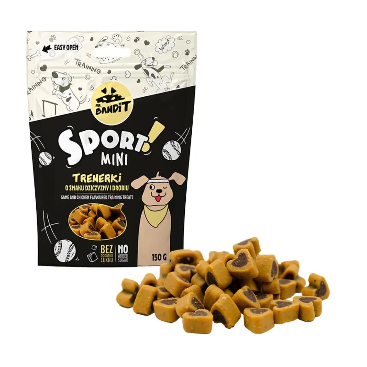 Mr Bandit Sport Mini Training XS-S Pui și Vânat punguță recompense câini 150g