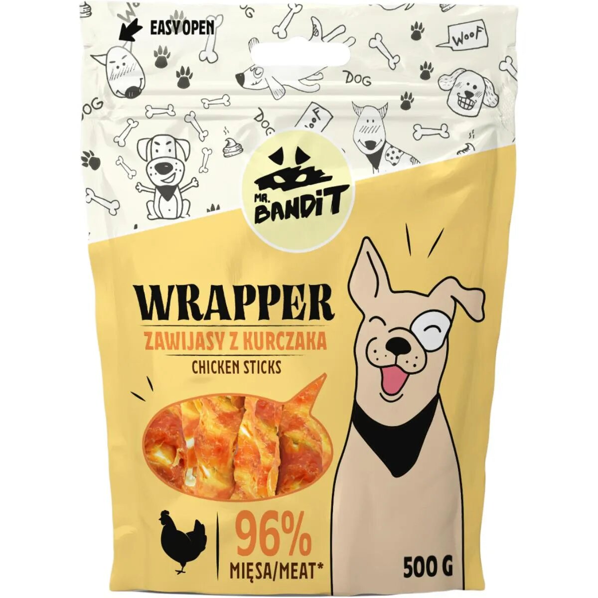 Mr Bandit Wrapper XL M-L Pui punguță recompense câini 500g