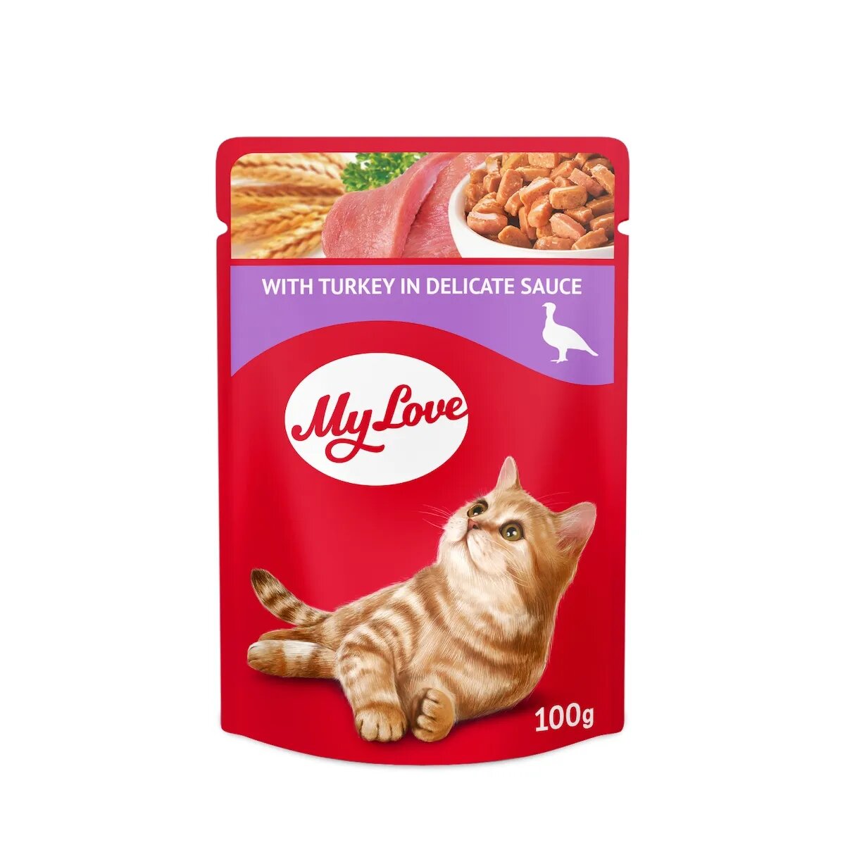 MY LOVE Curcan hrană umedă pisici (în sos) Curcan plic hrană umedă pisici (în sos) 100g