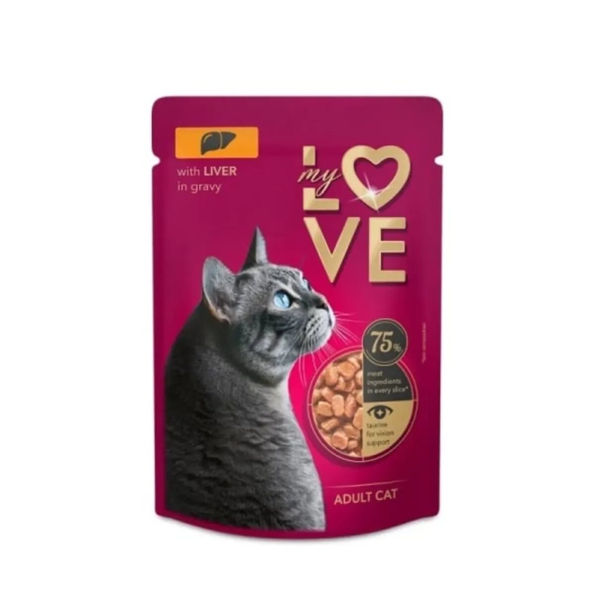 MY LOVE Ficat plic hrană umedă pisici (în sos) 85g