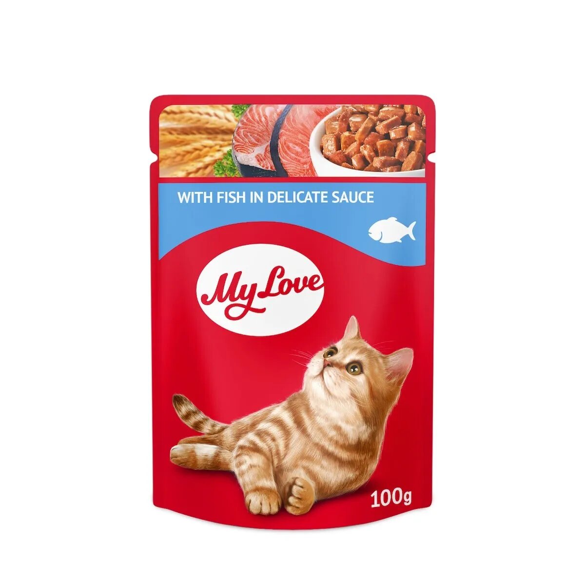 MY LOVE Pește hrană umedă pisici (în sos) Pește plic hrană umedă pisici (în sos) 100g