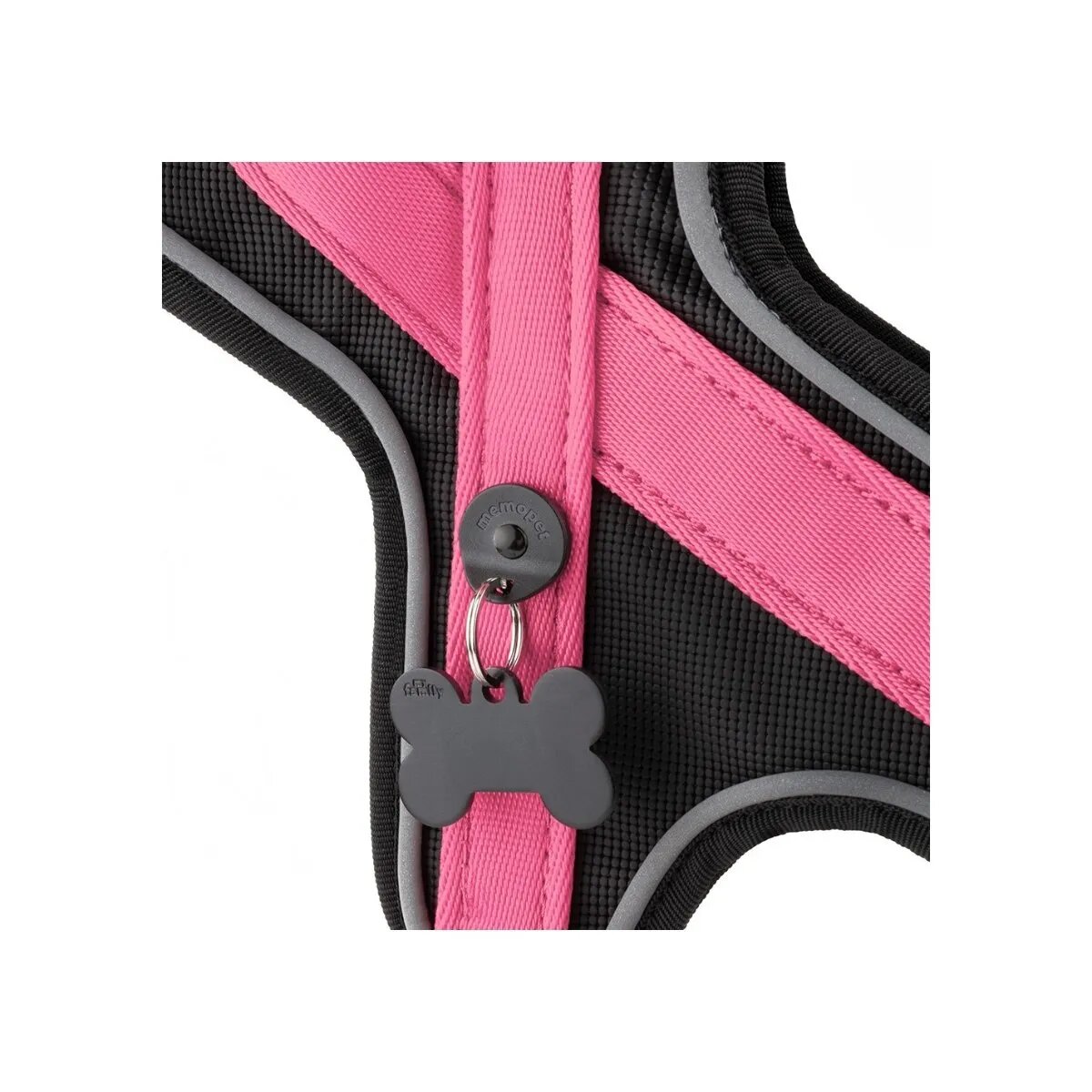 MyFamily Memopet ham câini Memopet ham cu NFC câini textil L 60-80cm roz
