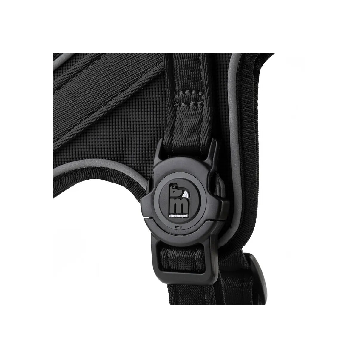 MyFamily Memopet ham câini Memopet ham cu NFC câini textil XS 30-35cm negru